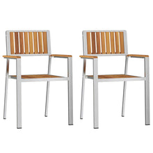 Tuinstoel 2 Pcs Bruin 56 X 54,5 X 87 Cm Massief acaciahout