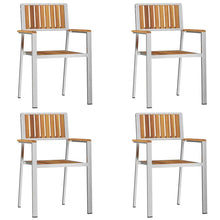 Tuinstoel 4 Pcs Bruin 56 X 54,5 X 87 Cm Massief acaciahout