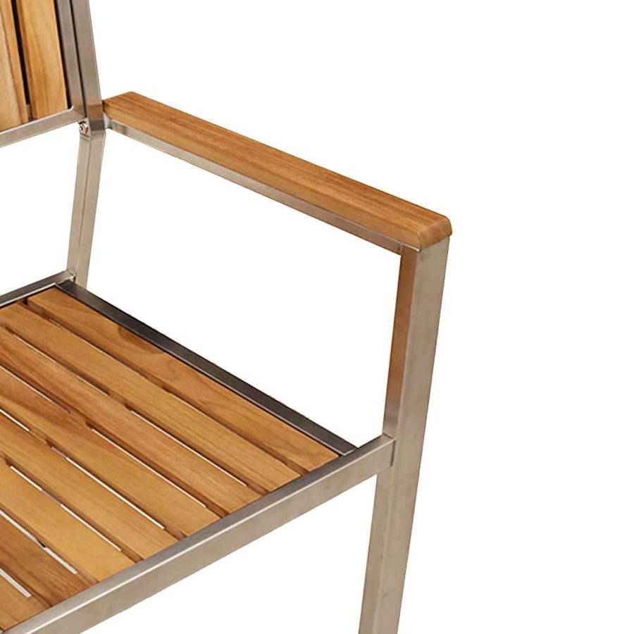 Tuinstoel 4 Pcs Bruin 56 X 54,5 X 87 Cm Massief teakhout