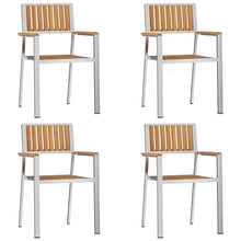 Tuinstoel 4 Pcs Bruin 56 X 54,5 X 87 Cm Massief teakhout
