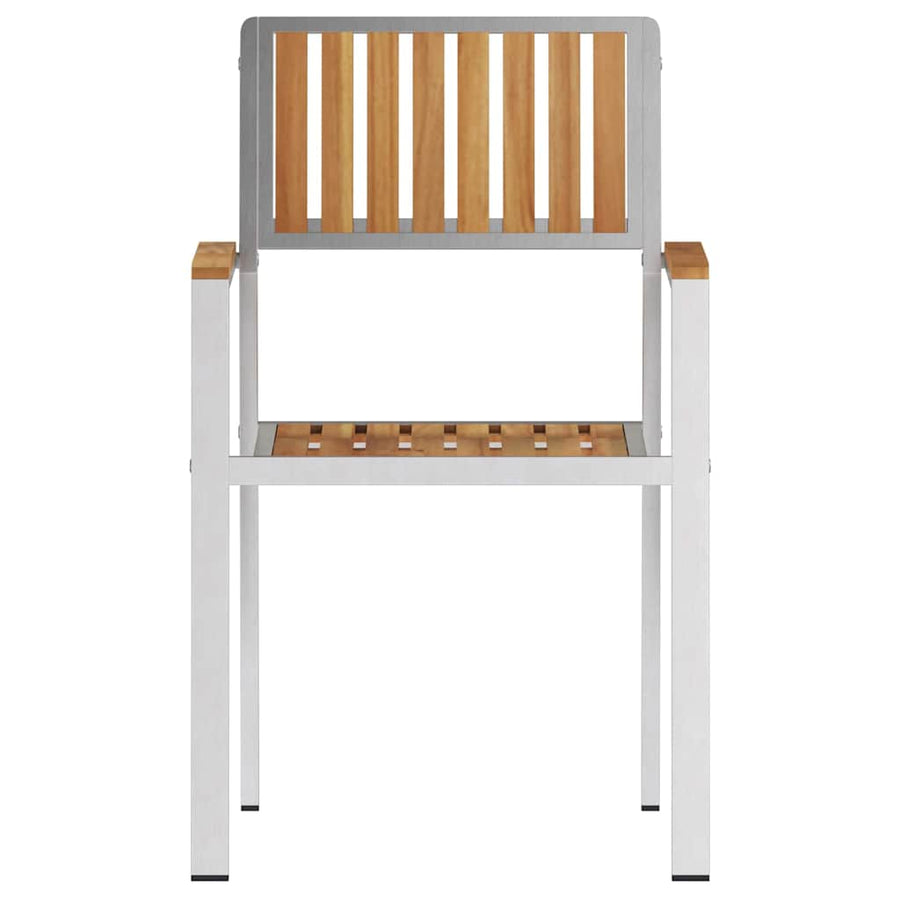 Tuinstoel 4 Pcs Bruin 56 X 54,5 X 87 Cm Massief teakhout