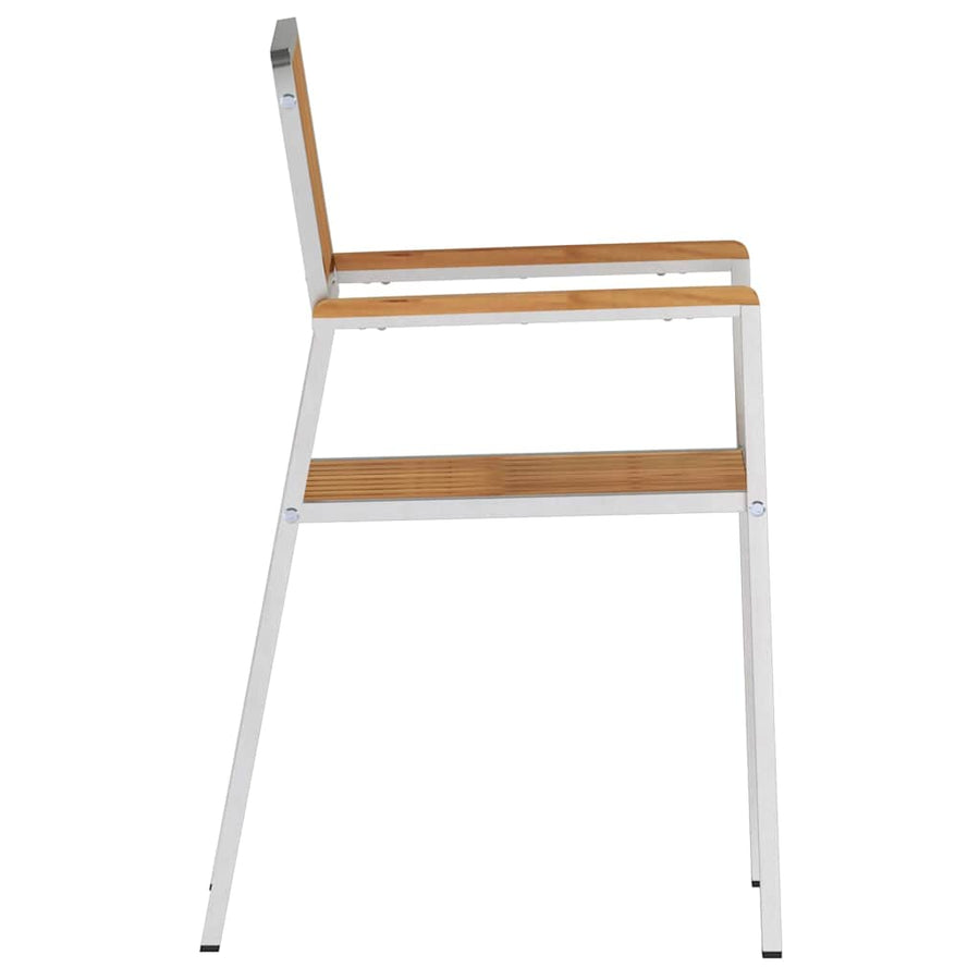Tuinstoel 4 Pcs Bruin 56 X 54,5 X 87 Cm Massief teakhout