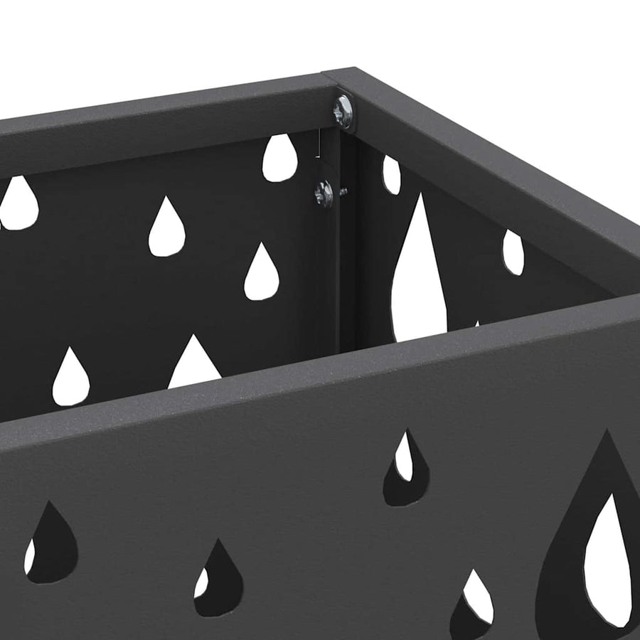 Paraplu Standaard met opslag Zwart 15,5 x 15,5 x 49 cm Metaal