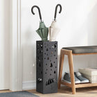 Umbrella Stand with Storage Black 15.5 x 15.5 x 49 cm Metal