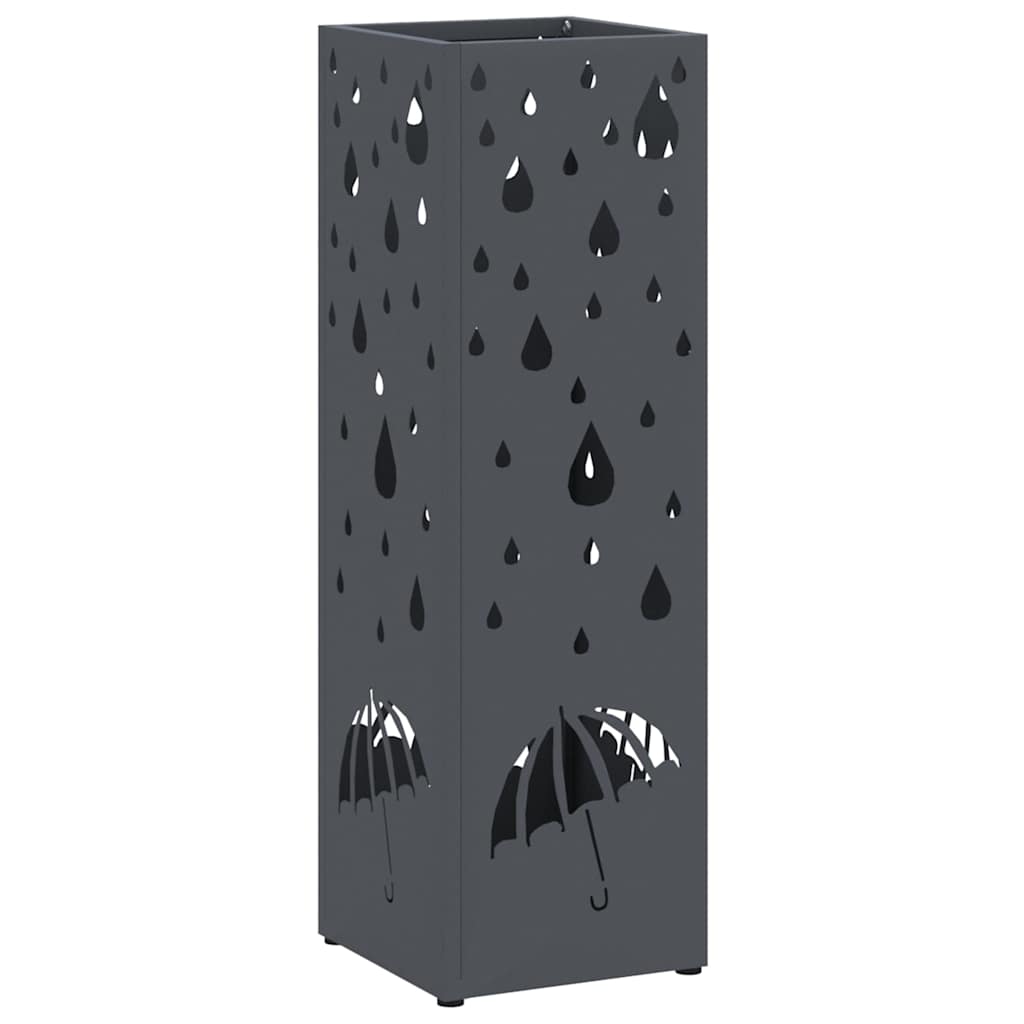 Paraplu Standaard Antraciet 15,5 x 15,5 x 49 cm Metaal