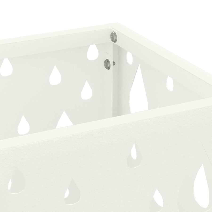 Paraplu Standaard met opslag Wit 15,5 x 15,5 x 49 cm Metaal