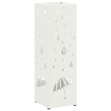 Paraplu Standaard met opslag Wit 15,5 x 15,5 x 49 cm Metaal