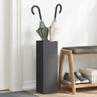 Umbrella Stand with Storage Black 15.5 x 15.5 x 49 cm Metal