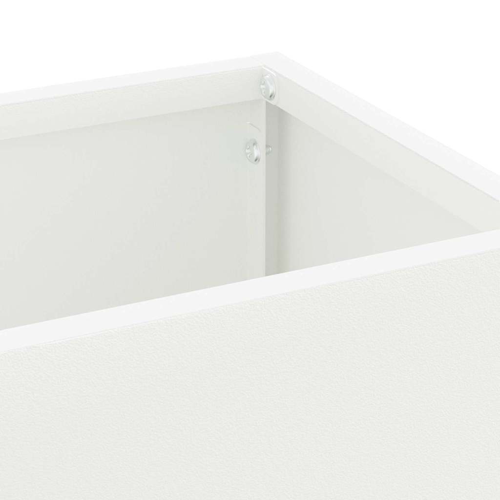Paraplu Standaard met opslag Wit 15,5 x 15,5 x 49 cm Metaal