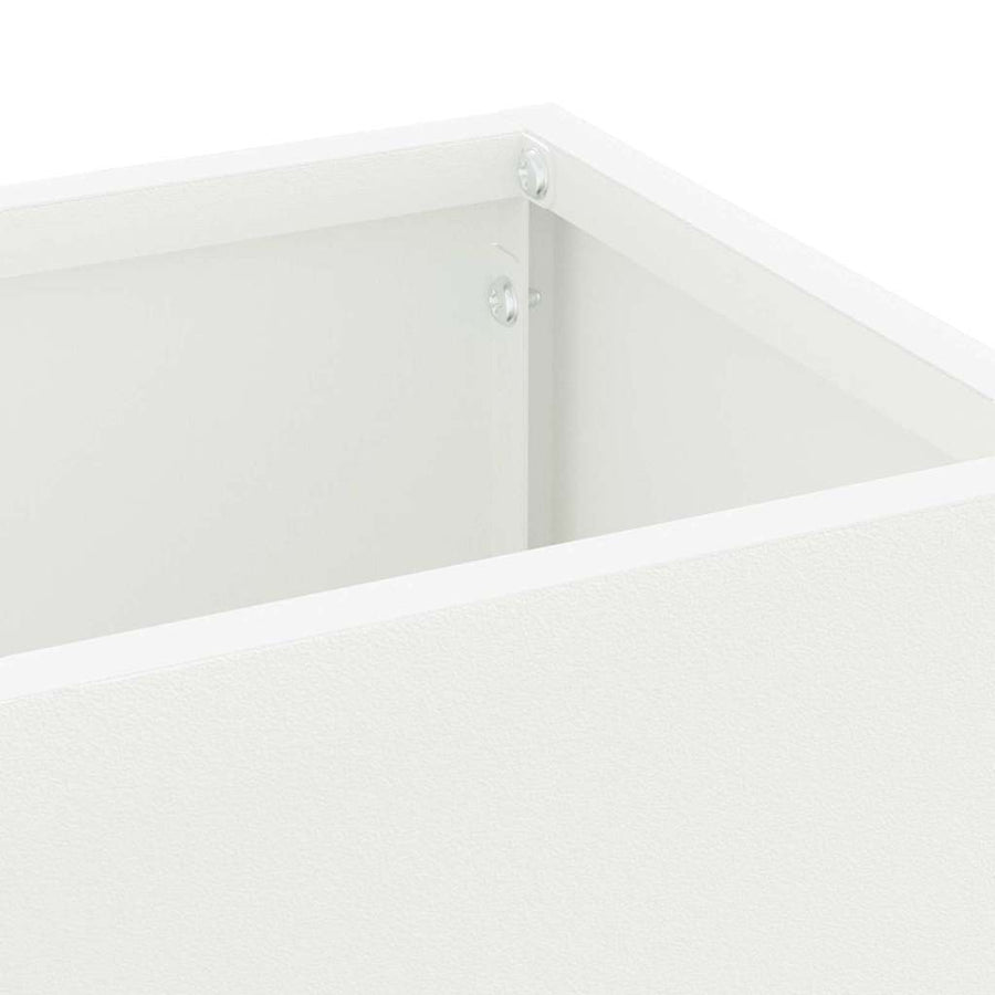 Paraplu Standaard met opslag Wit 15,5 x 15,5 x 49 cm Metaal