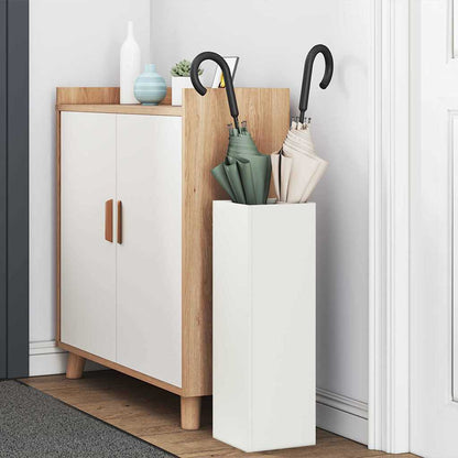 Paraplu Standaard met opslag Wit 15,5 x 15,5 x 49 cm Metaal