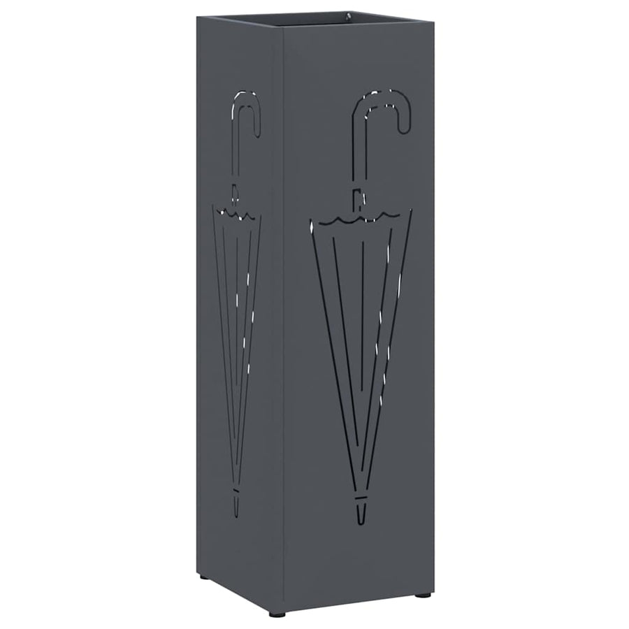 Paraplu Standaard Antraciet 15,5 x 15,5 x 49 cm Metaal