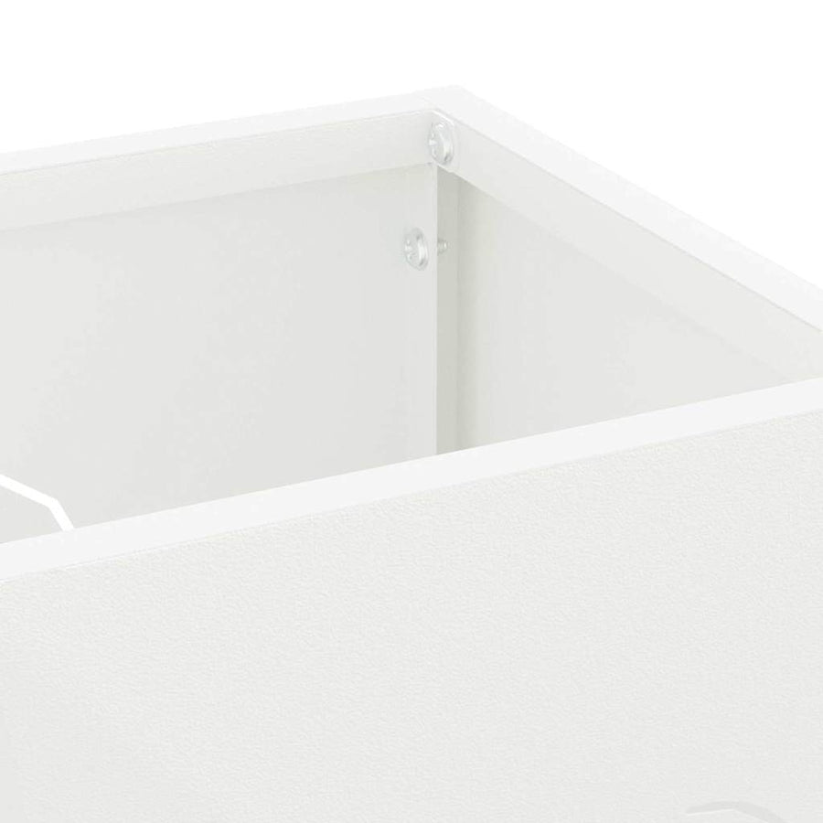 Paraplu Standaard met opslag Wit 15,5 x 15,5 x 49 cm Metaal