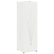 Paraplu Standaard met opslag Wit 15,5 x 15,5 x 49 cm Metaal