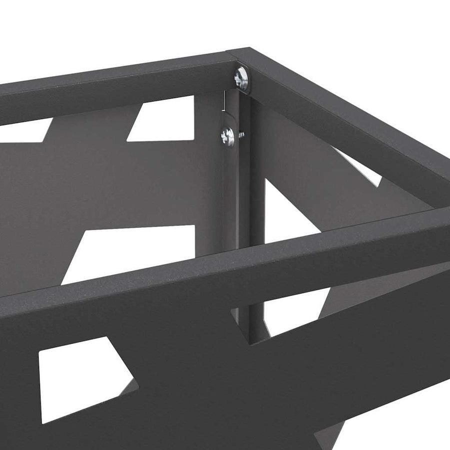 Paraplu Standaard met opslag Zwart 15,5 x 15,5 x 49 cm Metaal
