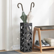 Paraplustandaard 15,5x15,5x49 cm zwart metaal
