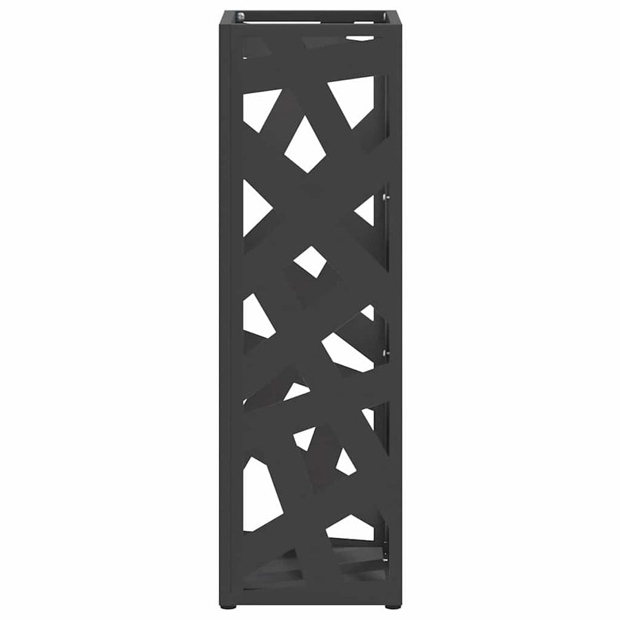 Paraplu Standaard met opslag Zwart 15,5 x 15,5 x 49 cm Metaal