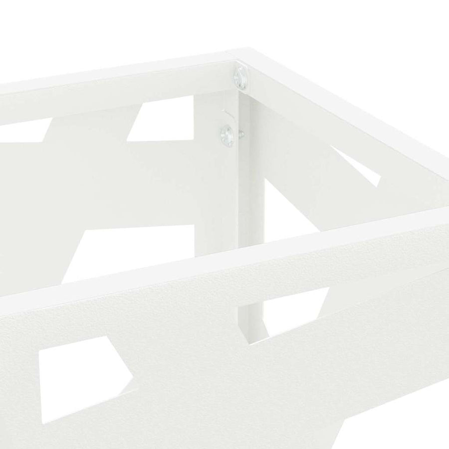 Paraplu Standaard met opslag Wit 15,5 x 15,5 x 49 cm Metaal