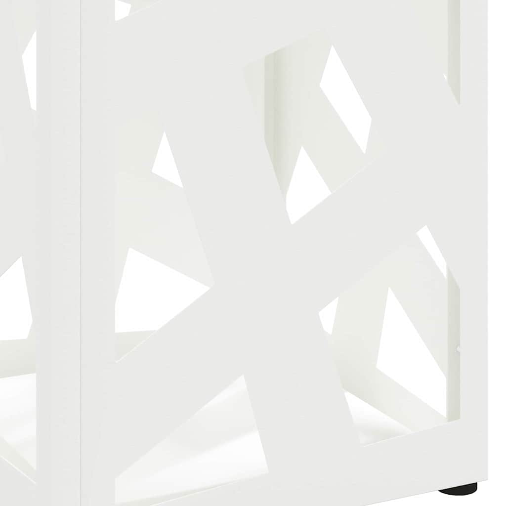 Paraplu Standaard met opslag Wit 15,5 x 15,5 x 49 cm Metaal