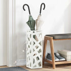 Umbrella Stand with Storage White 15.5 x 15.5 x 49 cm Metal