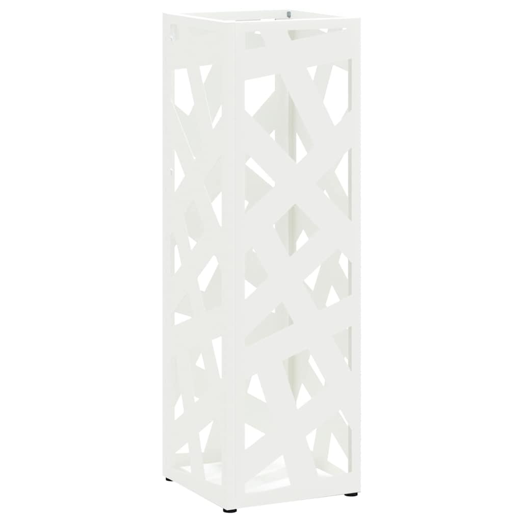 Paraplu Standaard met opslag Wit 15,5 x 15,5 x 49 cm Metaal
