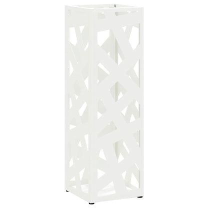 Paraplu Standaard met opslag Wit 15,5 x 15,5 x 49 cm Metaal