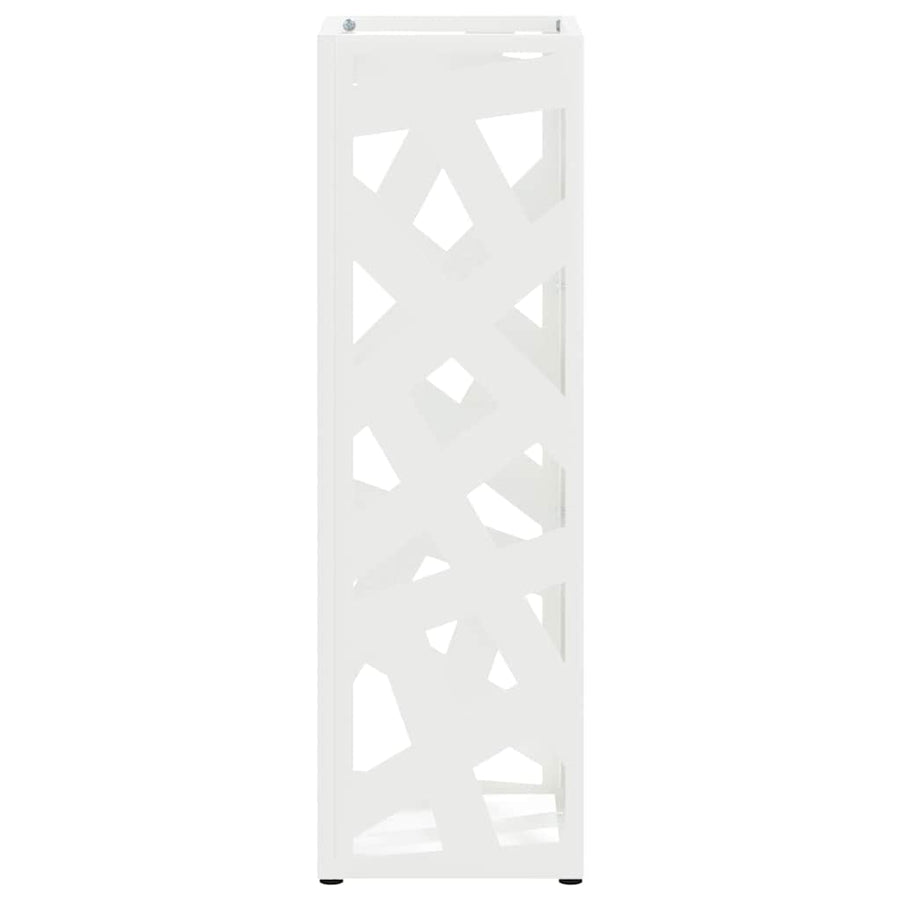 Paraplu Standaard met opslag Wit 15,5 x 15,5 x 49 cm Metaal