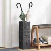 Paraplustandaard 15,5x15,5x49 cm zwart metaal