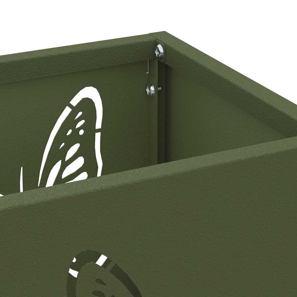 Paraplovestand Olijfgroen 15,5x15,5x49 cm Staal