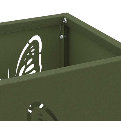 Paraplovestand Olijfgroen 15,5x15,5x49 cm Staal