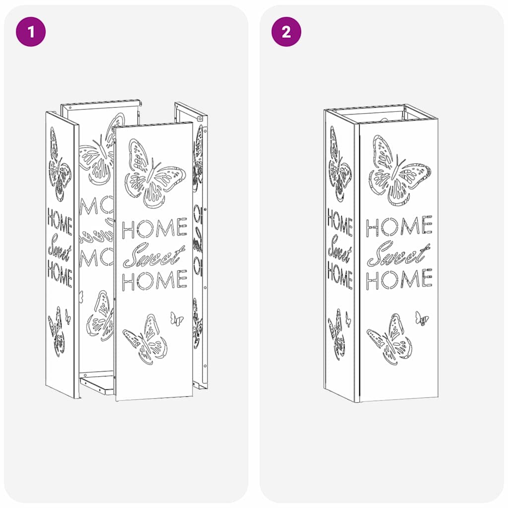 Paraplovestand Olijfgroen 15,5x15,5x49 cm Staal