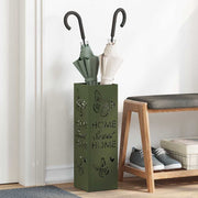 Paraplustandaard olijfgroen 15,5x15,5x49 cm staal