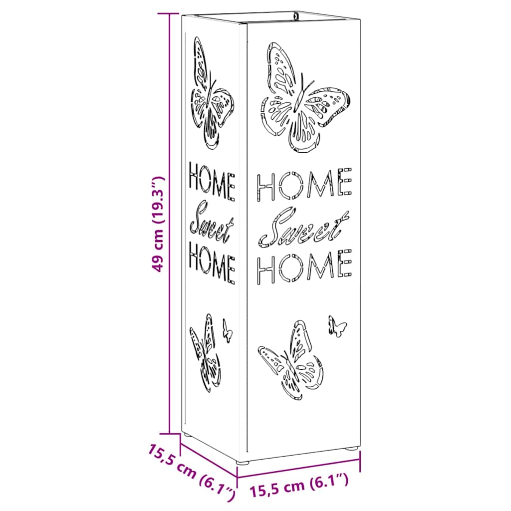 Paraplovestand Olijfgroen 15,5x15,5x49 cm Staal