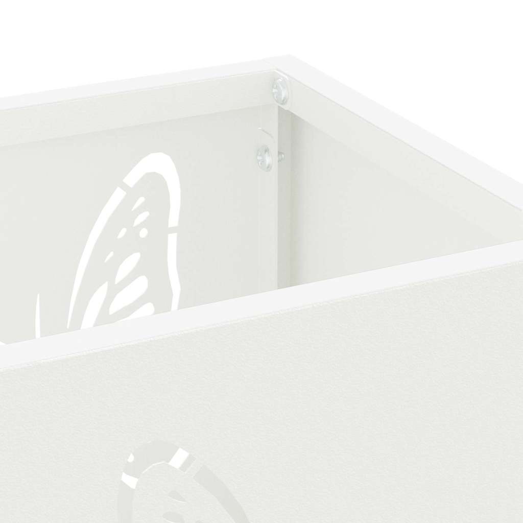 Paraplu Standaard met opslag Wit 15,5 x 15,5 x 49 cm Metaal