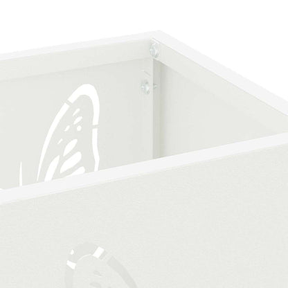 Paraplu Standaard met opslag Wit 15,5 x 15,5 x 49 cm Metaal