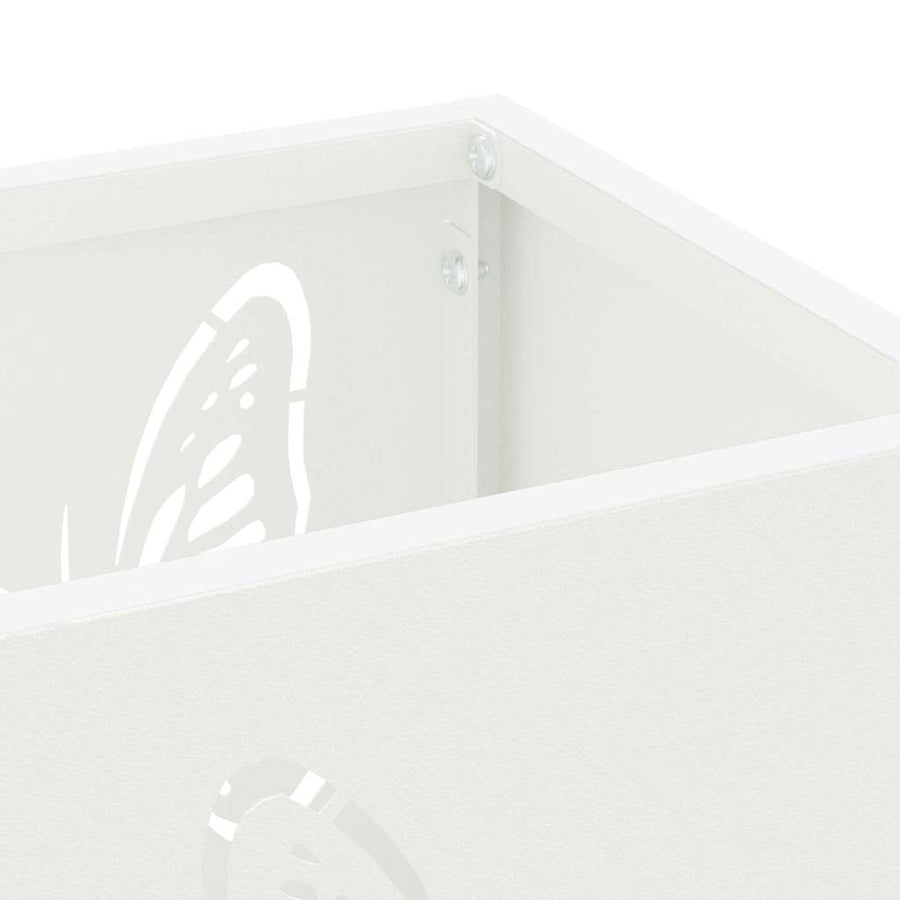 Paraplu Standaard met opslag Wit 15,5 x 15,5 x 49 cm Metaal