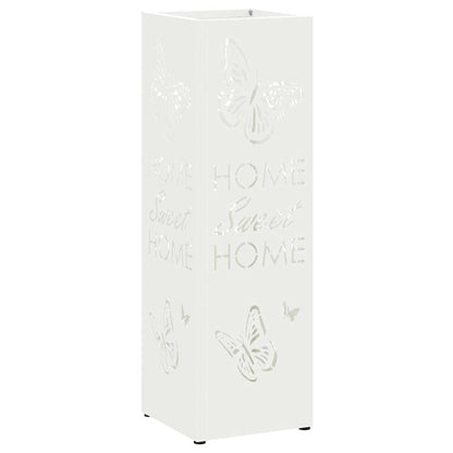 Paraplu Standaard met opslag Wit 15,5 x 15,5 x 49 cm Metaal