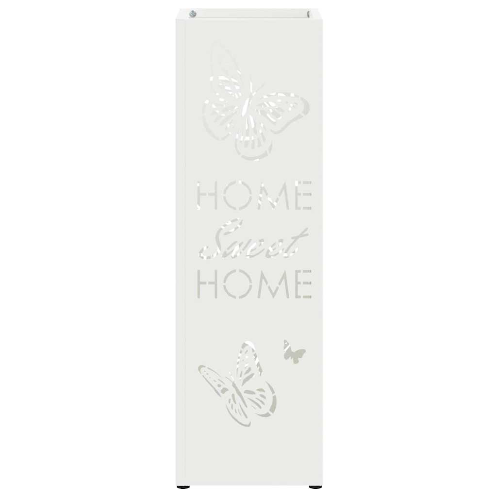 Paraplu Standaard met opslag Wit 15,5 x 15,5 x 49 cm Metaal