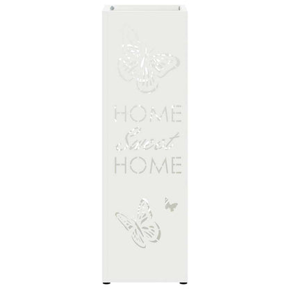 Paraplu Standaard met opslag Wit 15,5 x 15,5 x 49 cm Metaal