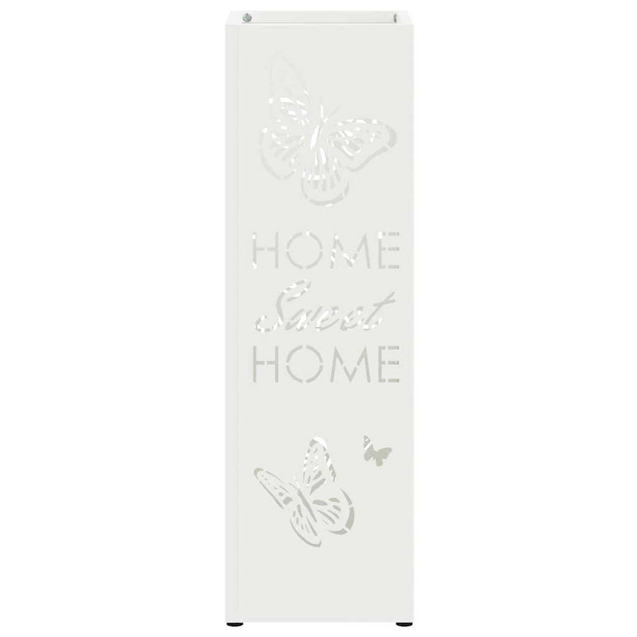 Paraplu Standaard met opslag Wit 15,5 x 15,5 x 49 cm Metaal