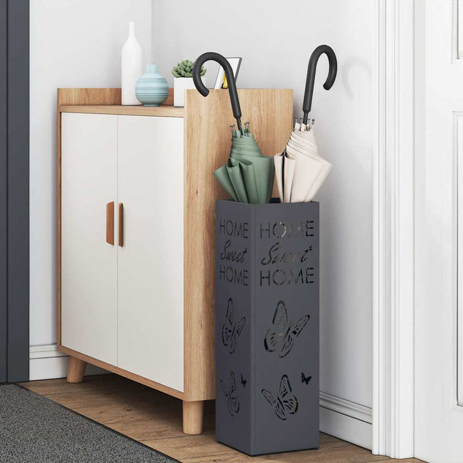 Paraplu Standaard Antraciet 15,5 x 15,5 x 49 cm Metaal