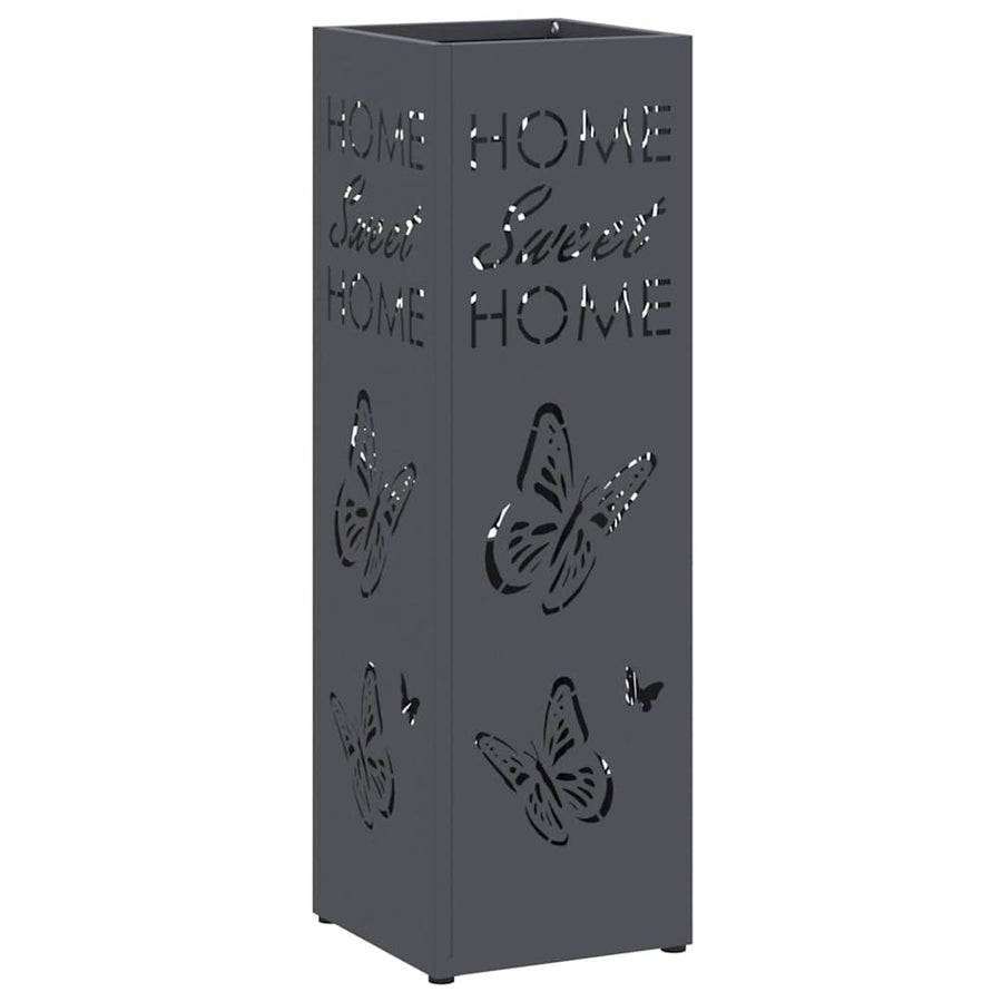 Paraplu Standaard Antraciet 15,5 x 15,5 x 49 cm Metaal