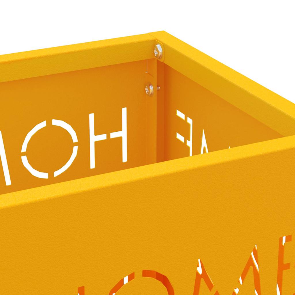 Parasolstandaard Mosterdgeel 15,5x15,5x49 cm Staal