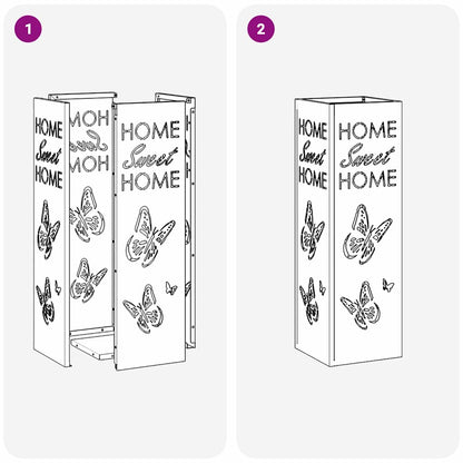 Parasolstandaard Mosterdgeel 15,5x15,5x49 cm Staal