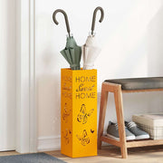 Paraplustandaard 15,5x15,5x49 cm metaal mosterdgeel