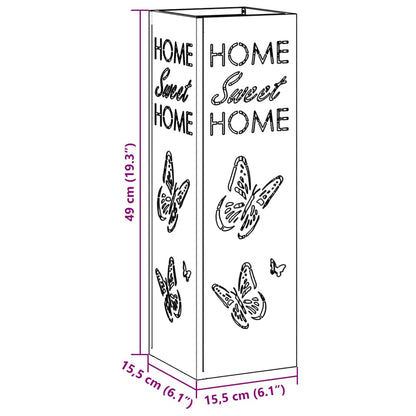 Parasolstandaard Mosterdgeel 15,5x15,5x49 cm Staal