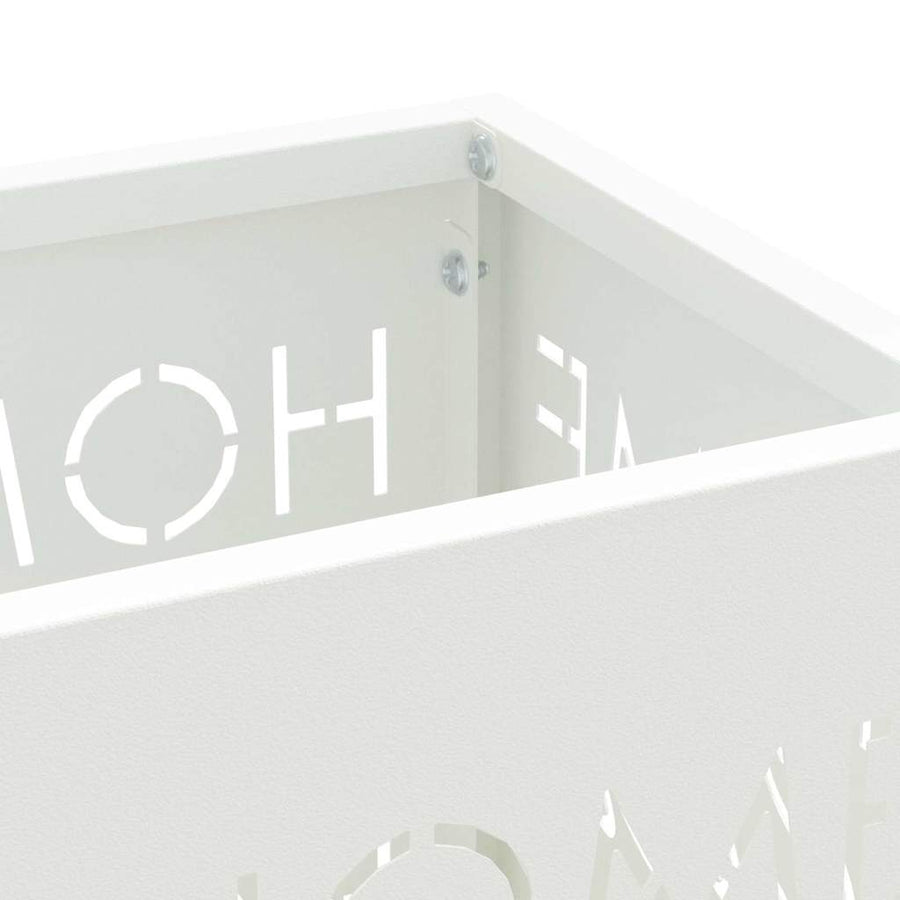 Paraplu Standaard met opslag Wit 15,5 x 15,5 x 49 cm Metaal