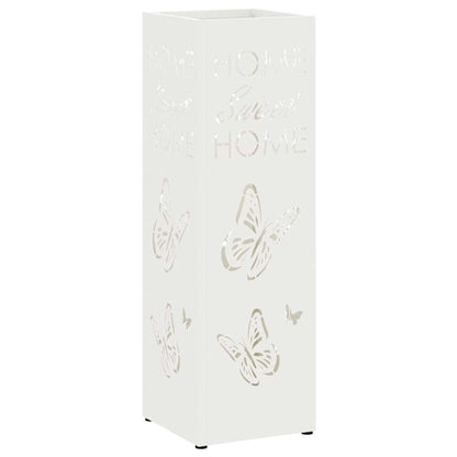 Paraplu Standaard met opslag Wit 15,5 x 15,5 x 49 cm Metaal