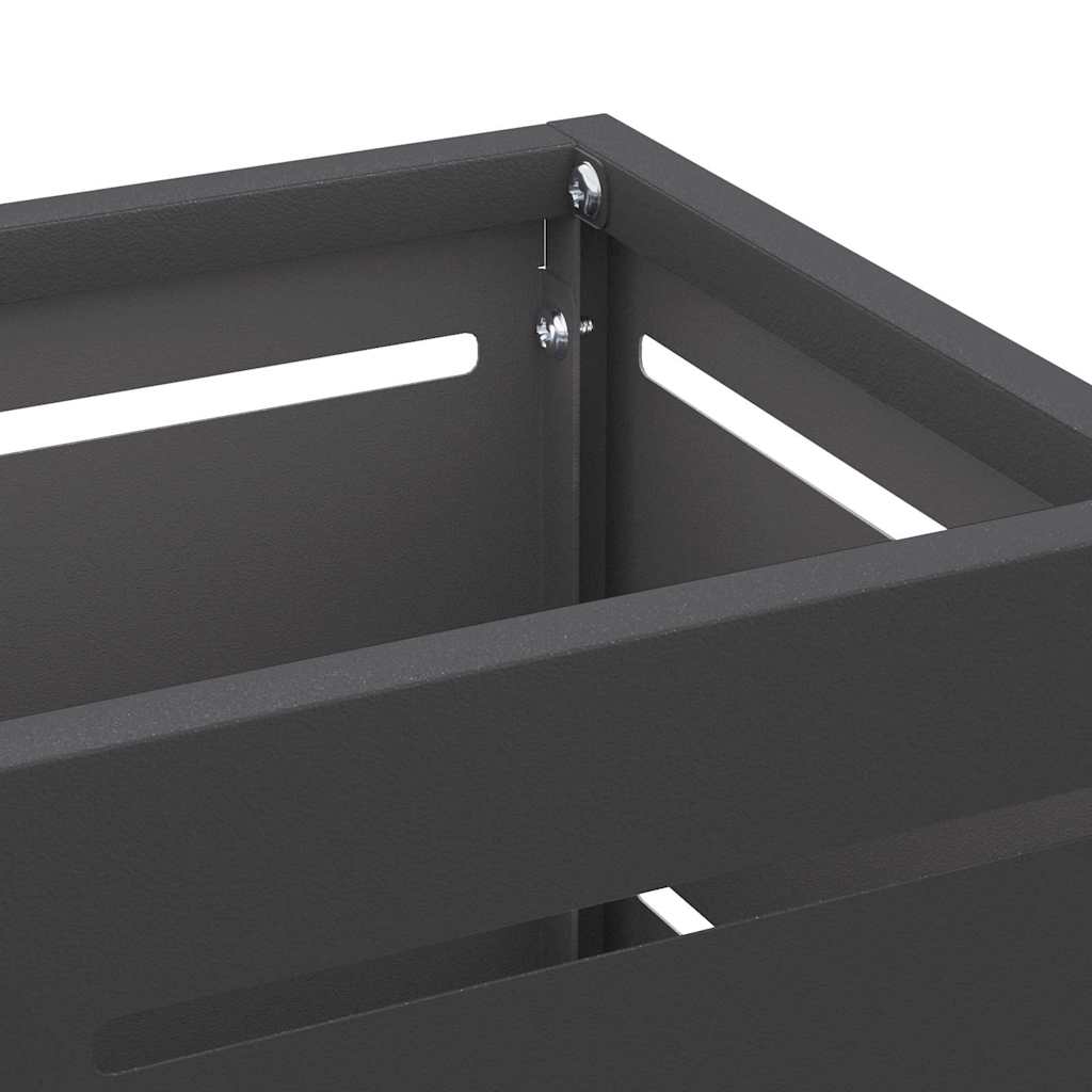 Paraplu Standaard met opslag Zwart 15,5 x 15,5 x 49 cm Metaal