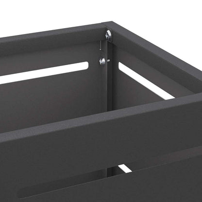 Paraplu Standaard met opslag Zwart 15,5 x 15,5 x 49 cm Metaal